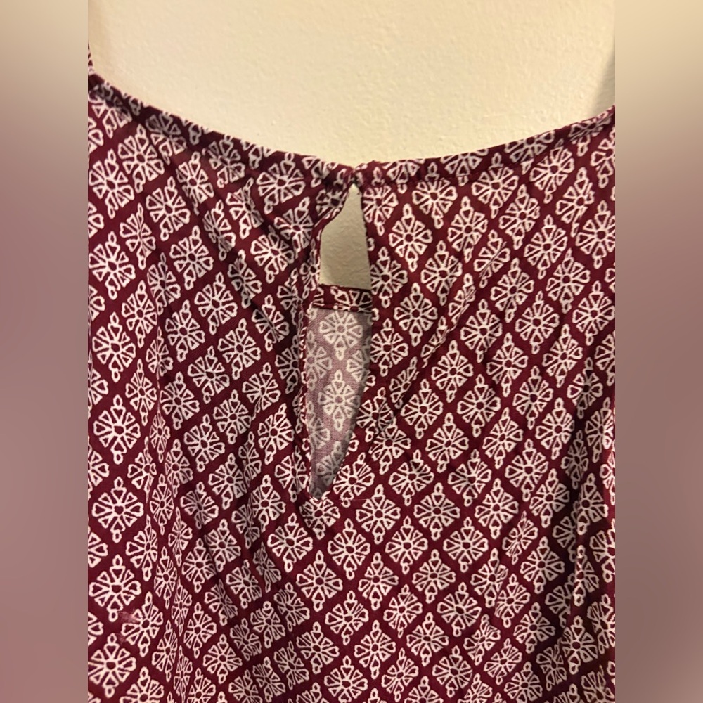 Red Patterned Top - Picture 5 of 7